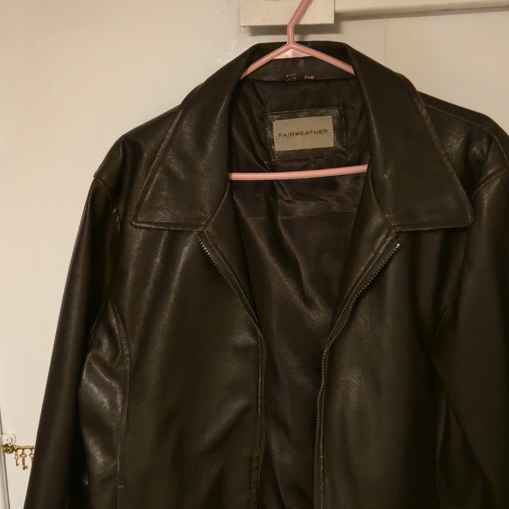 Menss Brown Leather Jacket